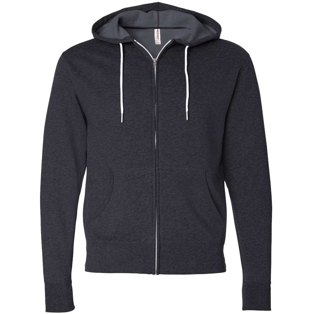Lightweight Full-Zip Hooded Sweatshirt