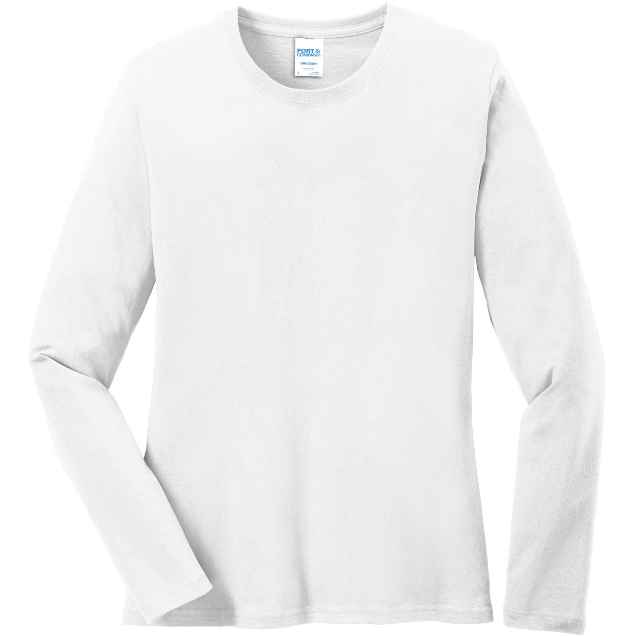 Port & Company® Ladies Long Sleeve Core Cotton Tee